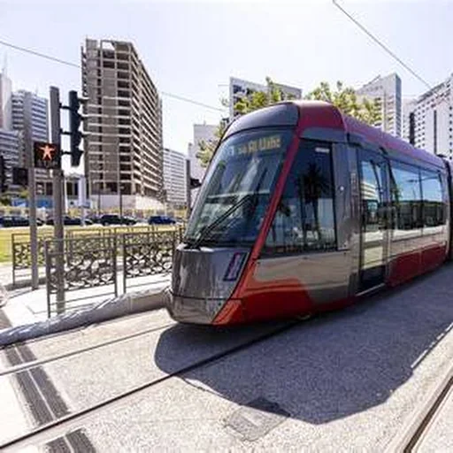 Tramway in Casablanca serving the Sidi Bernoussi corridor